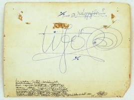 cca 1961 Cigarettázó akt Tiszavölgyi Józseffel, hátoldalon feliratokkal, sérült, 18x24 cm /
cca 1961...