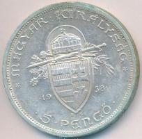 1938. 5P Ag "Szent István" T:2 Adamo P8.1