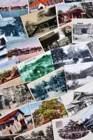 60 db RÉGI főleg használatlan külföldi városképes lap; japán / 60 old mostly unused foreign town-view postcards; Japanese