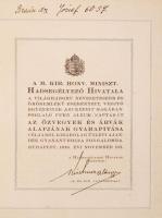 A világháború. M. Kir. Honv. Minisztérium Hadsegélyező Hivatala a világháború nevezetesebb és örökem...