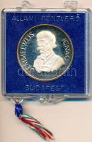 Kiss Nagy András (1930-1997) DN "Orvos sor / Semmelweis Ignác" Ag emlékérem eredeti sérült plombált ÁPV plasztiktokban (16.16g/0.925/32mm) T:PP ujjlenyomatos