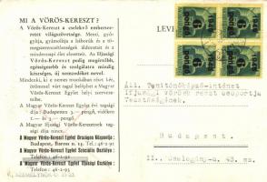 1945 Magyar Vöröskereszt / Hungarian Red Cross propaganda, Emb. (Rb)