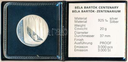 Fülöp Zoltán (1951-) 1981. "Bartók Béla / A kékszakállú herceg vára" Ag emlékérem ÁPV plas...