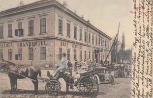 Buziás, Nagy Szálloda / Grand Hotel, collage, automobile