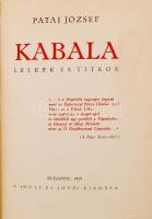 Patai József: Kabala. Lelkek és titkok. Bp., 1919, "Múlt és jövő" Első kiadás!
 Aranyozott...