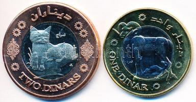 Palesztina 2010. 1D Bi + 2D Bi fantáziaveretek T:1,1- Palestine 2010. 1 Dinar Bi + 2 Dinars Bi fantasy coins C:UNC,AU