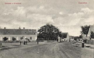 Csanálos, Urziceni, Cenalos; plébánia, Fő utca / parish, main street (EK)