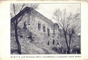 Várgesztes, M.M.T.E. gróf Esterházy Móric menedékháza a romok közt, Szilágyi Arthur fényképész kiadása (fa)