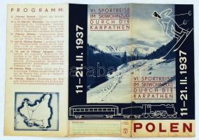 1937 A lengyel Kárpátok, német nyelvű utazási prospektus / 1937 Polish Carpathians, German tourist guide