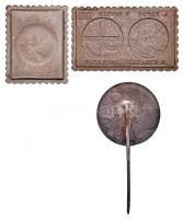 1980. "Szovjet-magyar közös űrrepülés" Ag ÁPV jelvény + 2xklf Ag bélyegérem eredeti díszto...