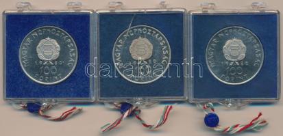 1980. 100Ft "Szovjet-magyar közös űrrepülés" (4x) T:PP Eredeti plombált MNB plasztiktokban (közte sérült is) Adamo EM61