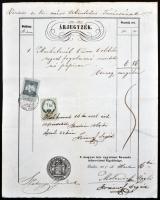 1865 A Királyi Magyar Egyetemi Nyomda számlája Versec városának marhalevelek készítéséről