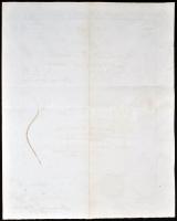 1865 A Királyi Magyar Egyetemi Nyomda számlája Versec városának marhalevelek készítéséről