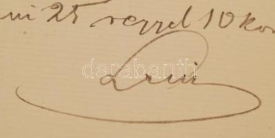 1886 Arany László (1844-1898) kézzel írt levele sógorának, Szél Kálmánnak közeli hozzátartozója igen...