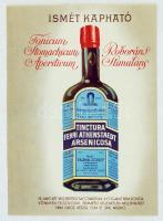 cca 1900 Vajna József Gyógyszerészeti Laboratóriumának kisméretű reklámplakátja, 15x21 cm