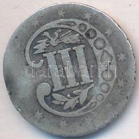 Amerikai Egyesült Államok 1857. 3c Ag T:3
USA 1857. 3 Cents Ag C:F