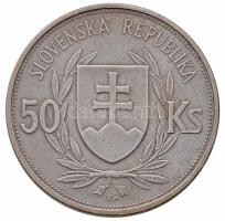 Szlovákia 1944. 50K Ag Függetlenség 5. évfordulója T:2- Slovakia 1944. 50 Korun Ag 5th Anniversary of Independence C:VF Krause KM#10