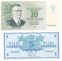 Finnország 1963. 5M + 10M T:III Finland 1963. 5 Markaa + 10 Markaa C:F
