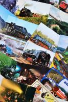 127 db MODERN használatlan motívumlap; gőzmozdony, vonat / 127 modern unused motive cards; locomotive, train