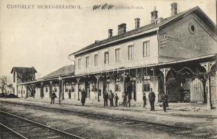Beregszász, MÁV pályaudvar, vasútállomás / railway station So. Stpl (EK)