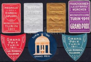 1911 Grand Prix, Turin 7 db levélzáró