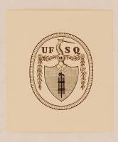 Jelzés nélkül: UFSQ címer, acélmetszet, papír, 8×7 cm