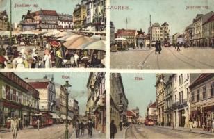 Zagreb, Jelacic square, street, shops of M. Neumann and T. Winder