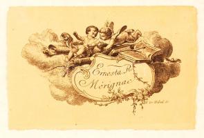 E. de Malval: Ernesta R. Mérignac, rézmetszet, papír, 12×8 cm