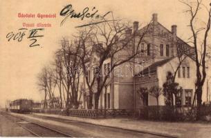 Gyoma, Gyomaendrőd; vasútállomás (ázott sarok / wet corner)