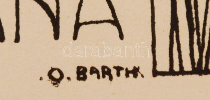 O. Barth jelzéssel: Bibliotheka Rickmersiana, fametszet, papír, 15×9,5 cm