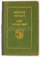 1918 Magyar személy részére kiállított csehországi illetőségi bizonyítvány magyar és német fordítással, pecsétbélyeggel
