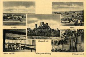 Bakonyszentkirály, Kellner penzió, ebédlő, belső, Csesznek vára