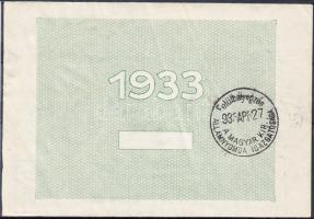 1933 Gépkocsi adójegy (a sor első tagja)