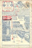 Venice, Venezia; Albergo Vapore e Cappello Nero / hotel, restaurant, advertisement, map (small tear)
