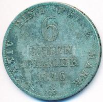 Német Államok/Oldenburg 1846B 1/6 Tallér Ag "Paul Friedrich August" (5,21g) T:2- German States/Oldenburg 1846B 1/6 Thaler Ag "Paul Friedrich August" (5,21g) C:VF Krause KM#177