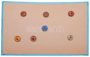 Lengyelország ~1970-1980. "Légierő Parancsnokság" 6xklf fém jelvény tokban, közte zománcoz...