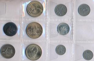 48db-os vegyes fémpénz tétel, magyar és külföldi érmek érmetartó albumban T:vegyes
48pcs of diff. Hu...