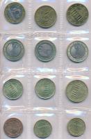 48db-os vegyes fémpénz tétel, magyar és külföldi érmek érmetartó albumban T:vegyes
48pcs of diff. Hu...