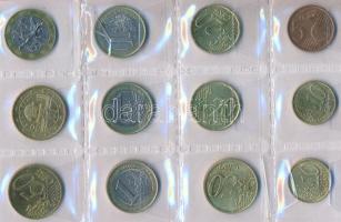 48db-os vegyes fémpénz tétel, magyar és külföldi érmek érmetartó albumban T:vegyes
48pcs of diff. Hu...