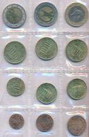 48db-os vegyes fémpénz tétel, magyar és külföldi érmek érmetartó albumban T:vegyes
48pcs of diff. Hu...