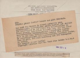 1934 A Morro Castle amerikai luxusgőzös, mely New York előtt a tengeren kigyulladt, sajtófotó, hátol...