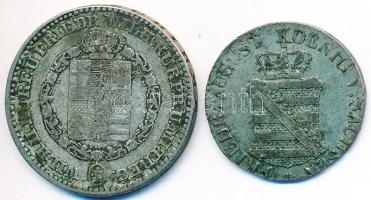 Német Államok/Szászország-Albertine 1826S 1/24 Tallér Ag "III. Frigyes Ágost" + Hesse-Cass...