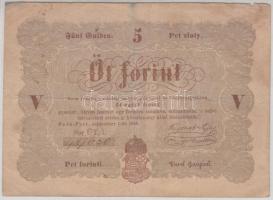 1848. 5Ft "Kossuth bankó" barna T:III