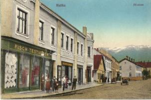 Ruttka, Fő utca, a Fisch testvérek kereskedése / main street, shop