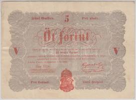 1848. 5Ft "Kossuth bankó" barna T:III