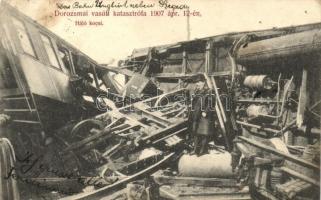 1907 Dorozsma, vasúti katasztrófa, Hálókocsi; Grünwald Henrik kiadása