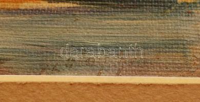 Szalay jelzéssel: Táj. olaj, vászon, antik keretben, 10×17 cm