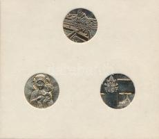 Lengyelország 1983. "II. János Pál pápa" 3xklf aranyozott fém emlékérem dísztokban (40mm) ...