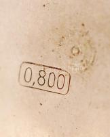 cca 1900-1930 Ezüst (Ag.) Speciosa olasz zsebóra, kissé kopott, gravírozott számlappal, körülötte ga...