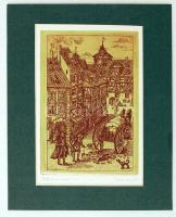 Balla Margit (1947-): Hoffmann meséi. Rézkarc, papír, jelzett, paszpartuban, 20×13 cm